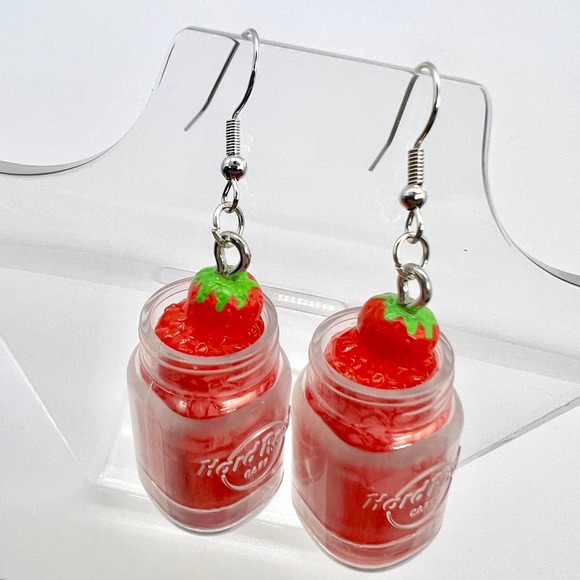 Hard Rock Cafe Earrings - Strawberry Lemonade - Foodie Mini Brands Earrings - Picture 3 of 9